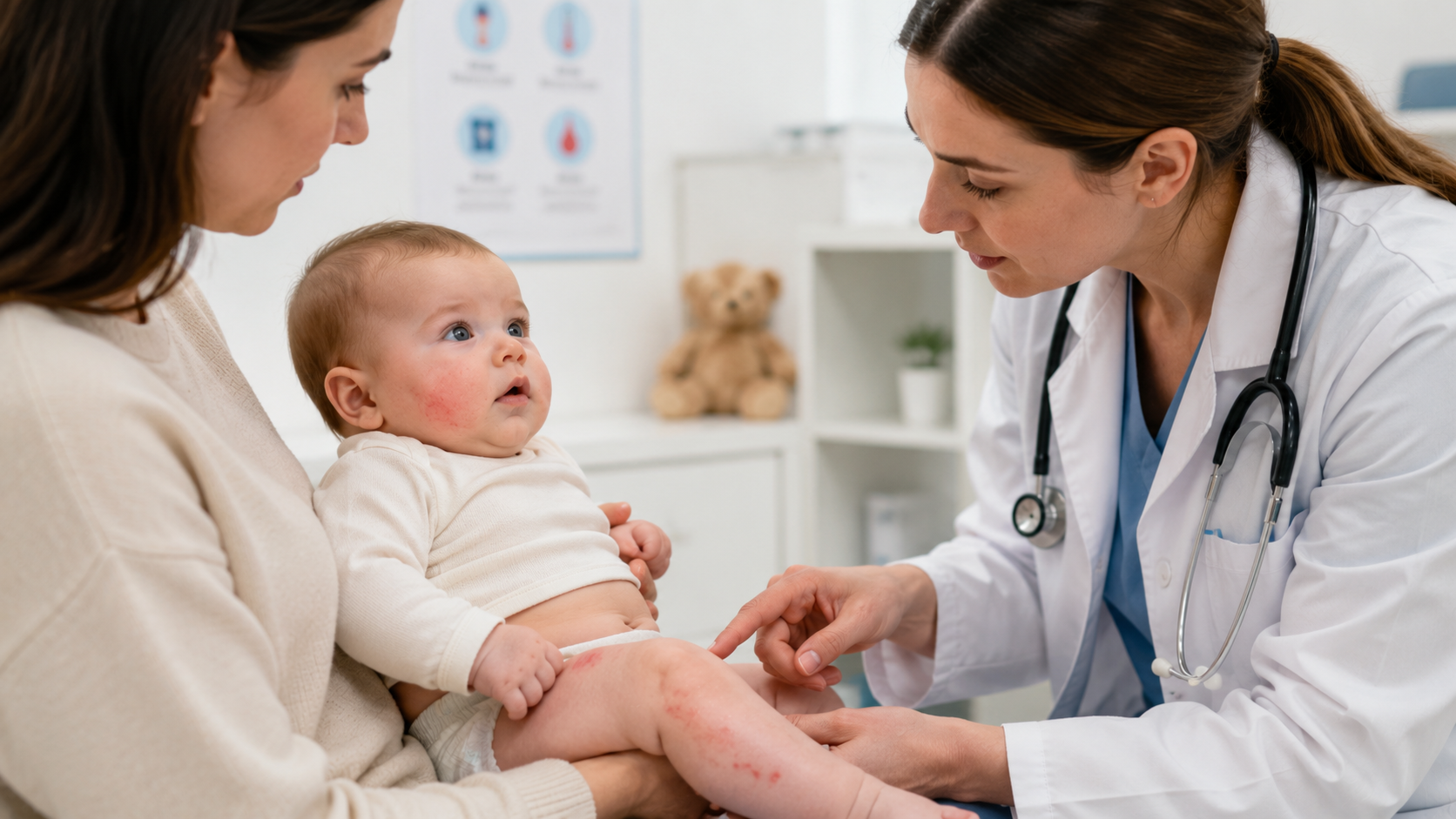 "Znaci upozorenja kod osipa bebe kada treba pokazati osip pedijatru ili dermatologu"